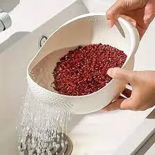 Household Rice Washer And Strainer Set,Kitchen Colander And Drain Basin