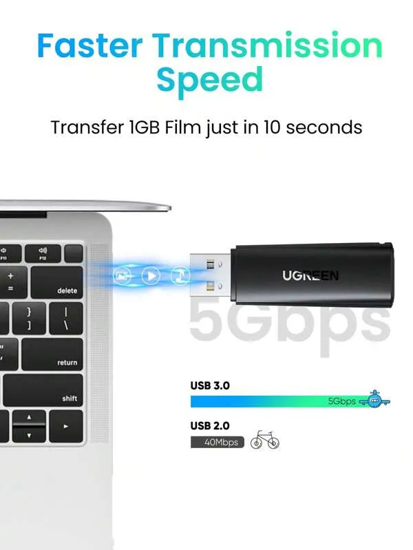 قارئ بطاقات يوجرين USB 3.0 إلى SD Micro SD TF محول بطاقة الذاكرة لملحقات الكمبيوتر المحمول قارئ بطاقات ذكية متعددة